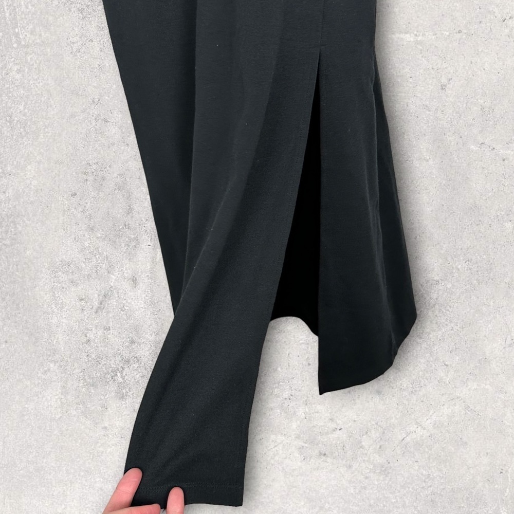 NEW Nordstrom 2022 Open Edit Scoop Neck Midi Dress Black Size XS Minimalist NWOT - Picture 7 of 11